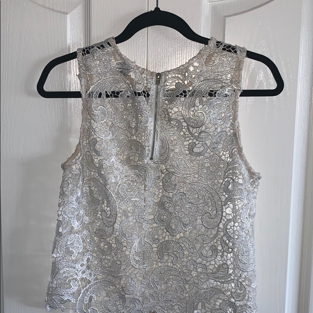 Sheer white lace top - Picture 2 of 6